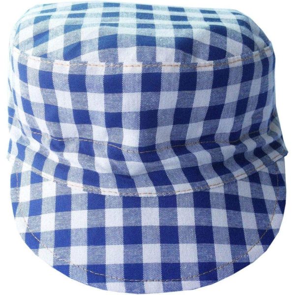 Cap blau mit weiss kariert