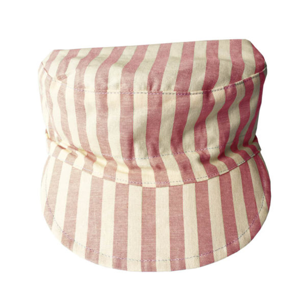 Wende Beanie gemustert - rot gestreift