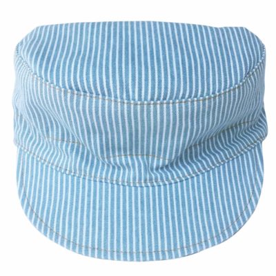 Wende Beanie Hellblau gestreift - auch für Eltern Wende Beanie Hellblau gestreift - auch für Eltern