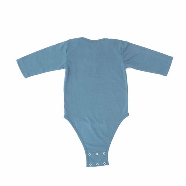 Body Langarm Blau Mit Stickerei – Bild 3