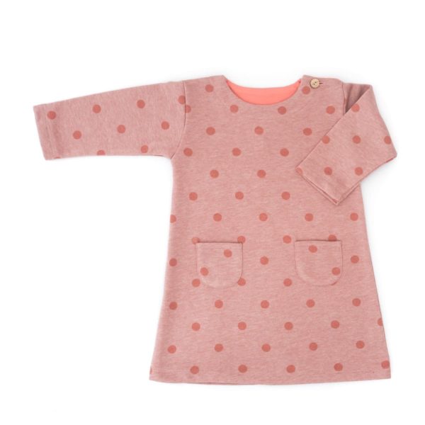 Kleid Altrosa Gepunktet