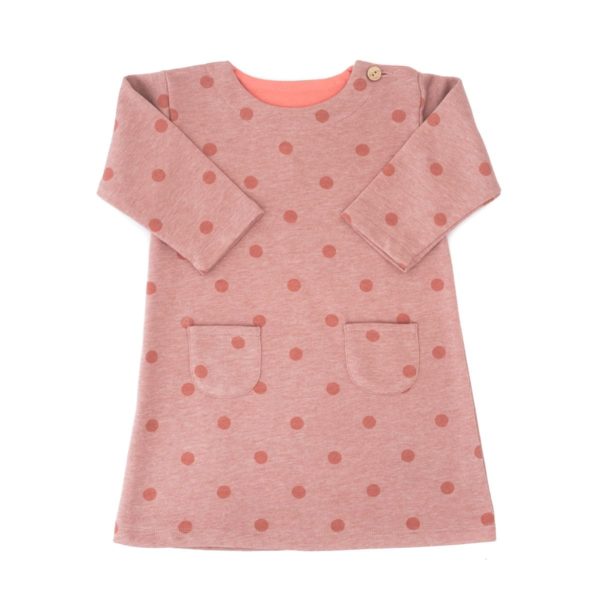 Kleid Altrosa Gepunktet – Bild 3