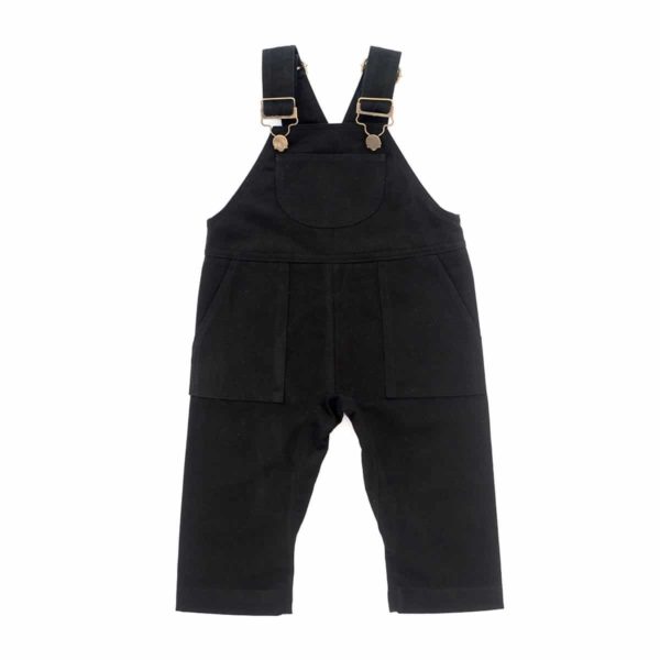 Latzhose Schwarz Twill