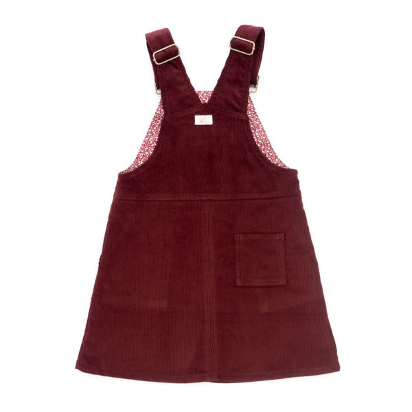 Latzkleid Dunkelrot Manchester – Bild 3