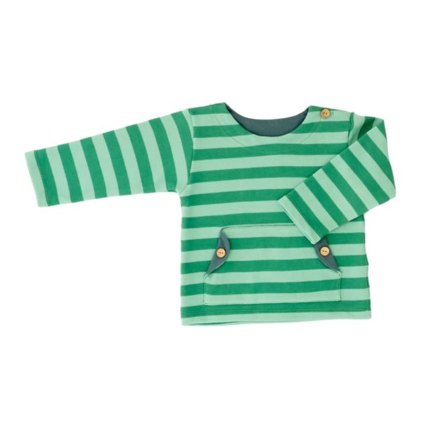 Pullover Grün Gestreift