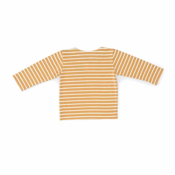 Shirt Senf Gestreift Mit Stickerei – Bild 5