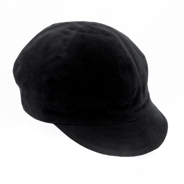Velomütze Wendbar Schwarz Twill – Bild 5