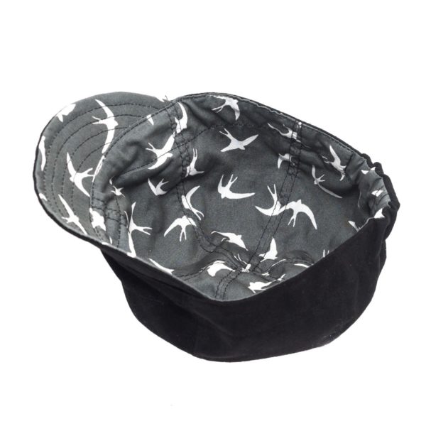 Velomütze Wendbar Schwarz Twill
