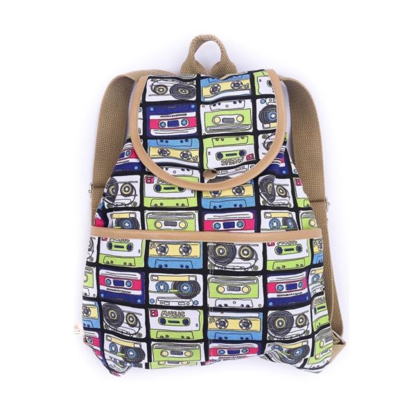 Rucksack Kassette bunt