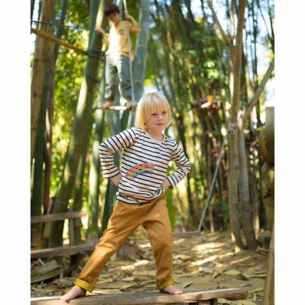 Sweatshirt Gestreift Rainbow – Bild 2