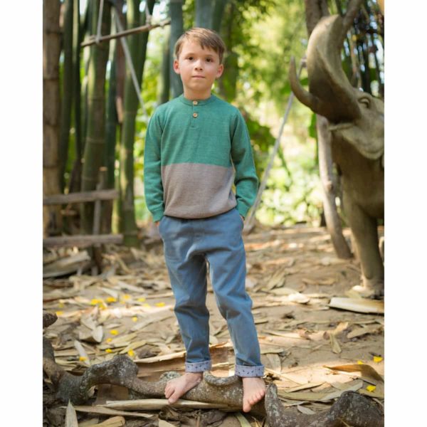 Chino Hose Blaugrau – Bild 2