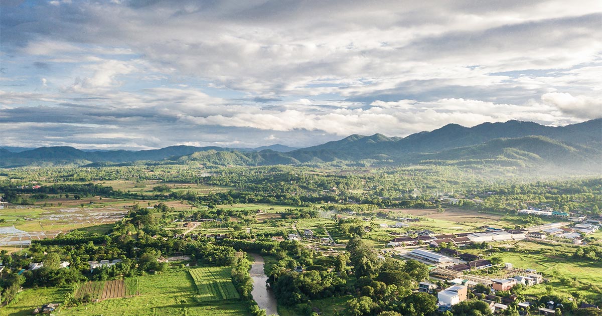 Pai, Thailand von oben