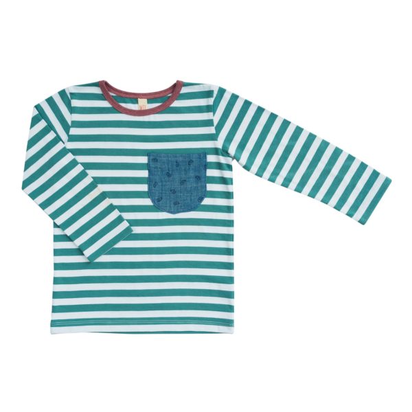 Sweatshirt Grün Gestreift