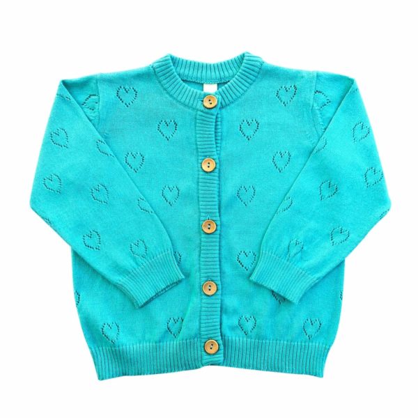 Bambus Strickjacke Türkis
