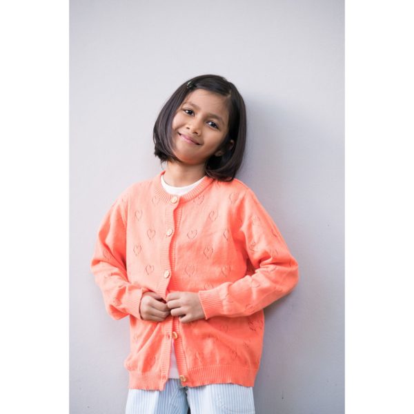 Bambus Strickjacke Apricot – Bild 2