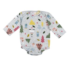 langarm baby body unisex woodland