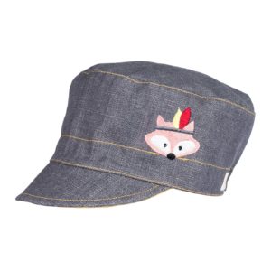 kinder cap denim grau