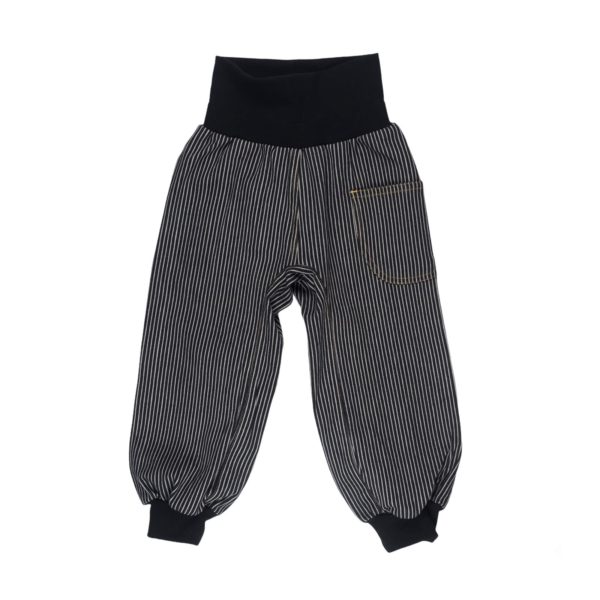 cozy pants denim schwarz gestreift