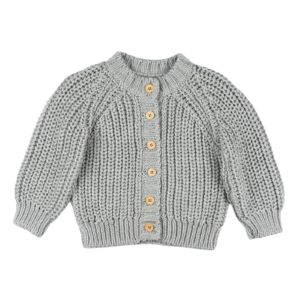 Kinder Strickjacke Merinowolle grau