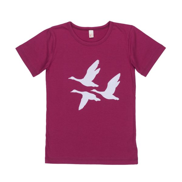 T-Shirt Vögel Berry