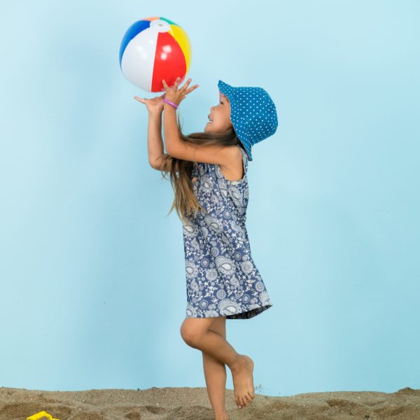 Sommerhut Blau Gepunktet – Bild 3