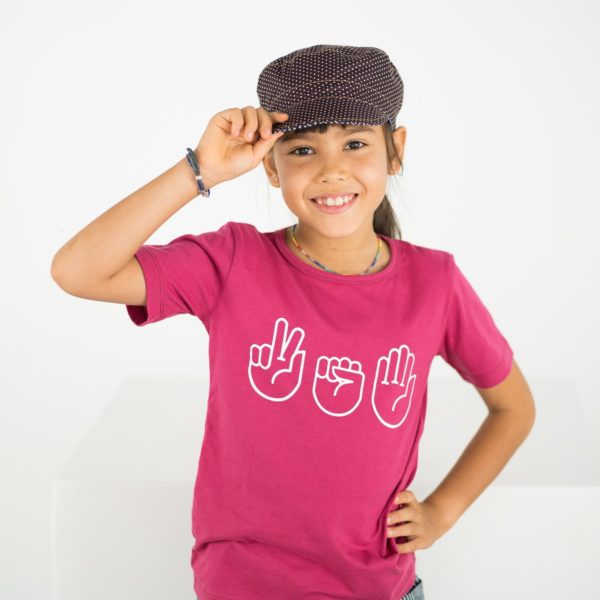 T-Shirt Schere, Stein, Papier - Mädchen – Bild 2