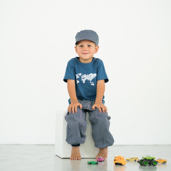 T-Shirt Weltkarte blau – Bild 2