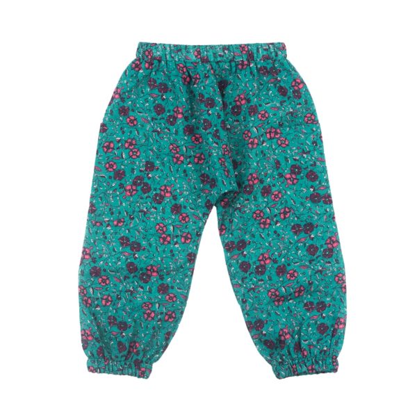 Aladinhose Blumen Petrol
