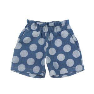 Kurze Hose Denim Gepunktet