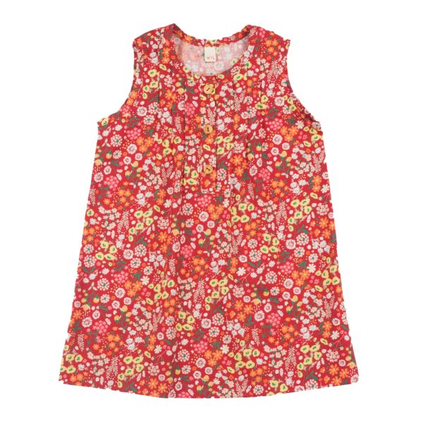 Sommerkleid Blumen Rot