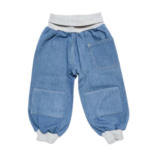 Rough Pants Herringbone Blau - Grau
