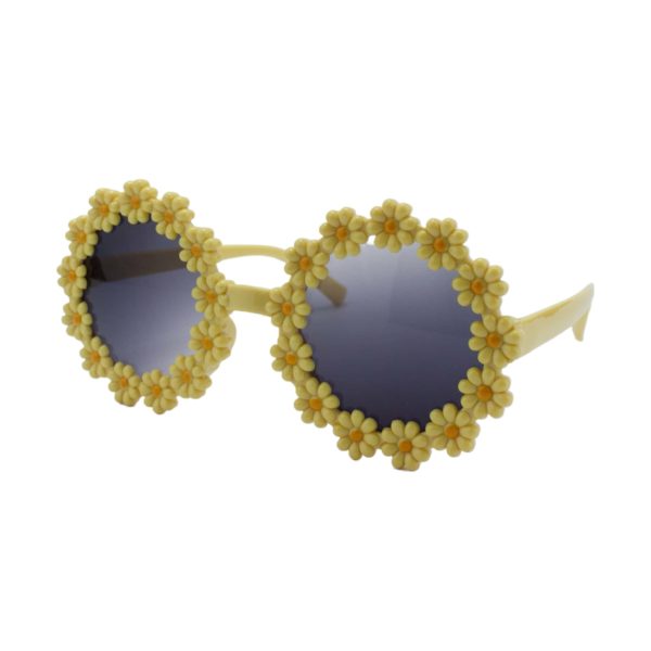 Kinder Sonnenbrille - Flowerpower Gelb – Bild 2