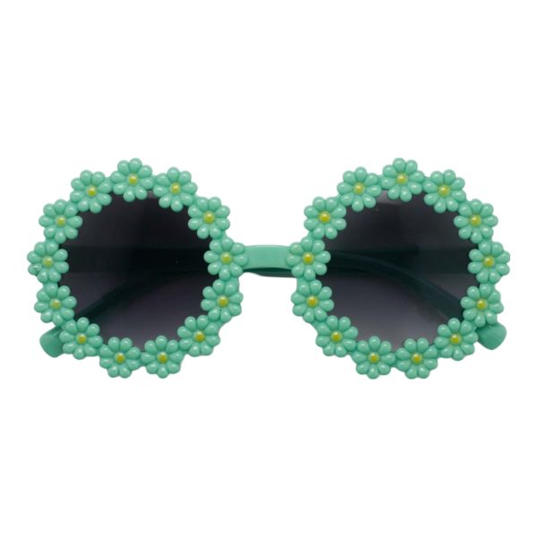 Kinder Sonnenbrille - Flowerpower Türkis