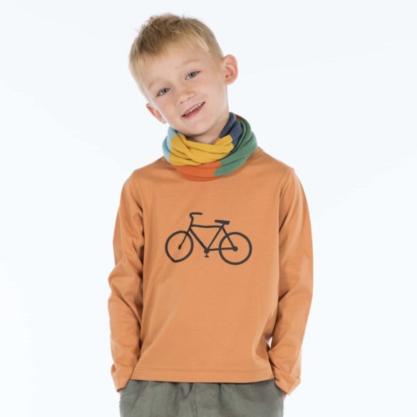 Print Shirt Langarm Bicycle Zimt – Bild 2