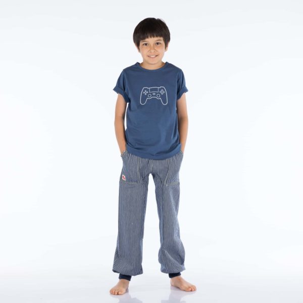 Easy Pants Dunkelblau Gestreift – Bild 2