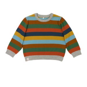 Strickpullover Unisex Gestreift Bunt