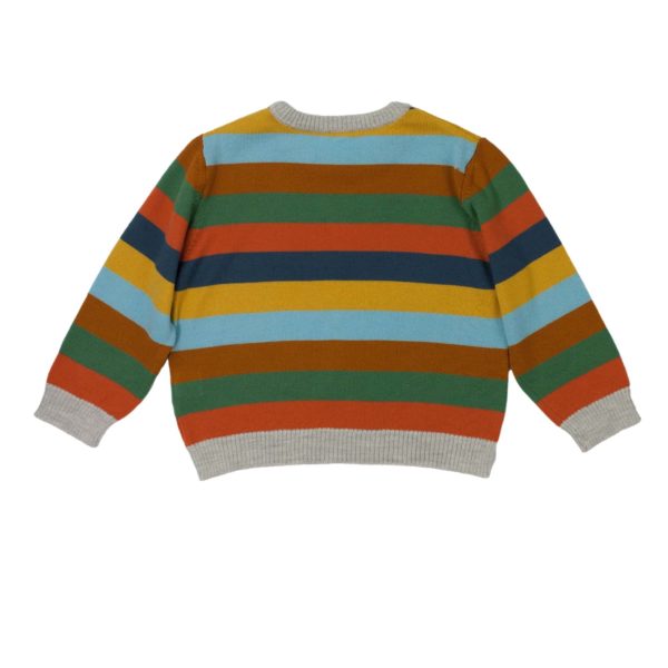Strickpullover Unisex Gestreift Bunt – Bild 6