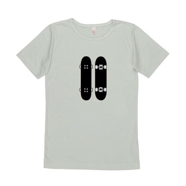Skateboard - T-Shirt Hellgrau