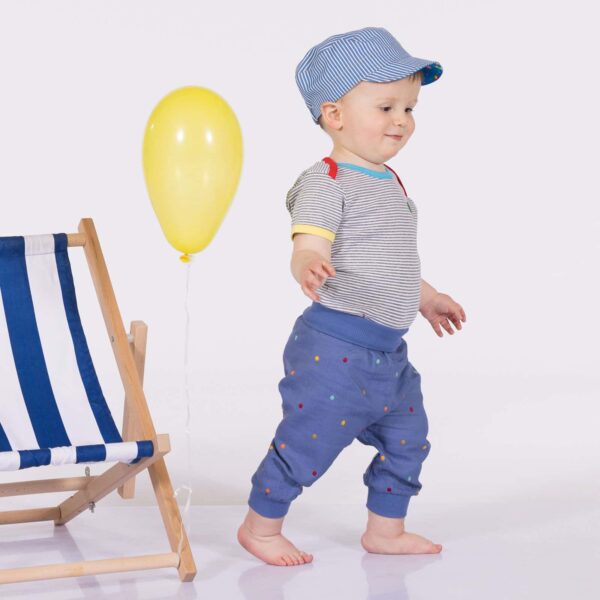 Baby Hose Blau Leinen – Bild 3