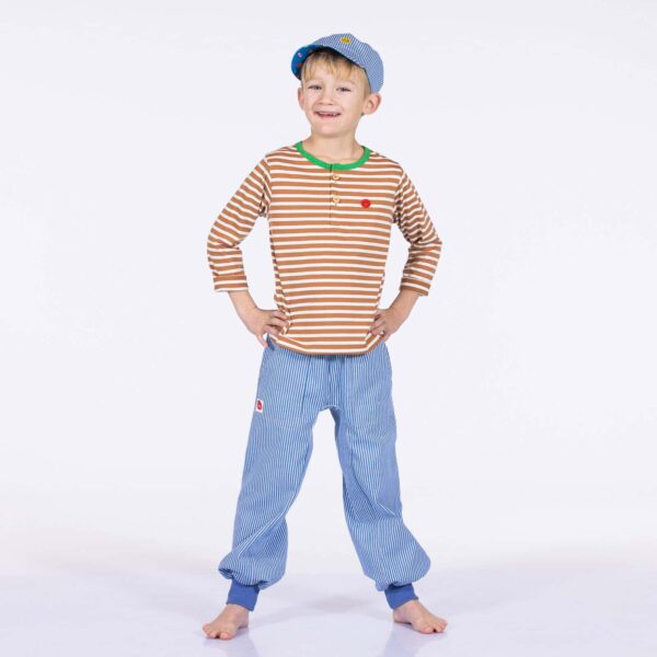 Langarm Shirt Braun Gestreift – Bild 3