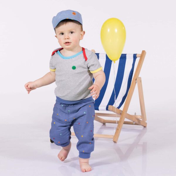 Baby Hose Blau Leinen – Bild 2