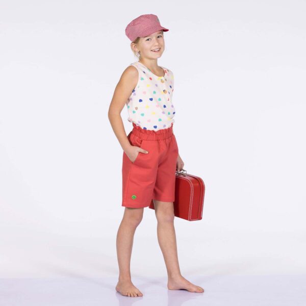 Mädchen Shorts Rot – Bild 2