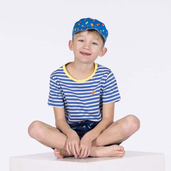 T-Shirt Blau Gestreift – Bild 2